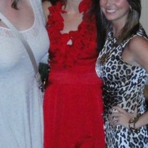 Red bebe Satin Dress